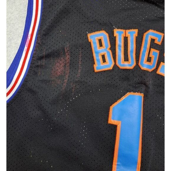 Vintage Champion Men's Basketball Jersey XL Blue Tune Squad Bugs Bunny #1 - Picture 6 of 10